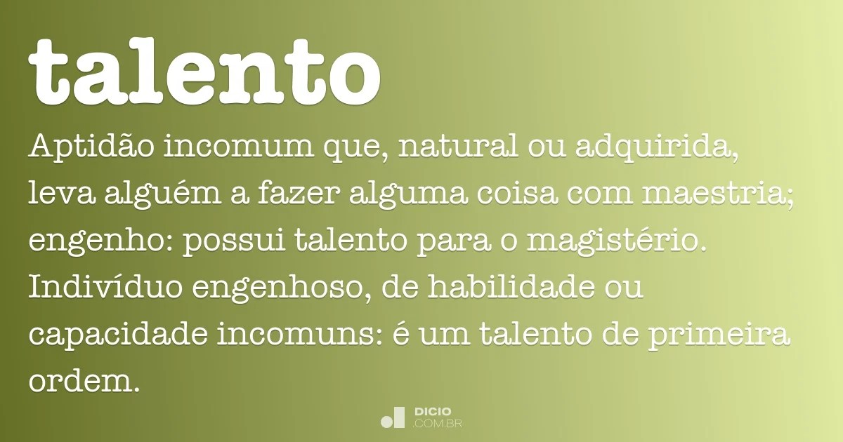 Talento Dicio, DicionÃ¡rio Online de PortuguÃªs