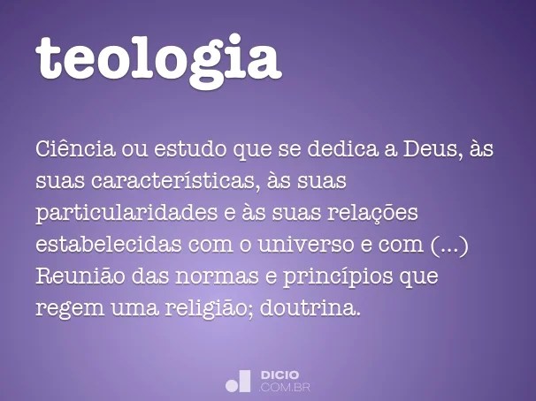 Teologia Dicio, Dicionário Online de Português