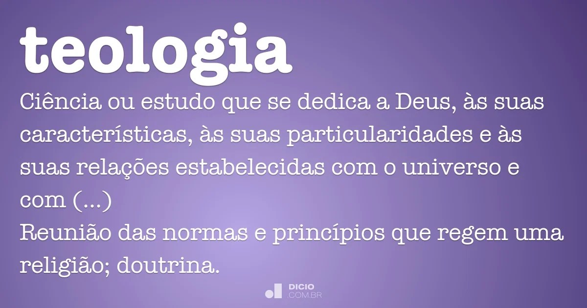 Teologia Dicio, Dicionário Online de Português