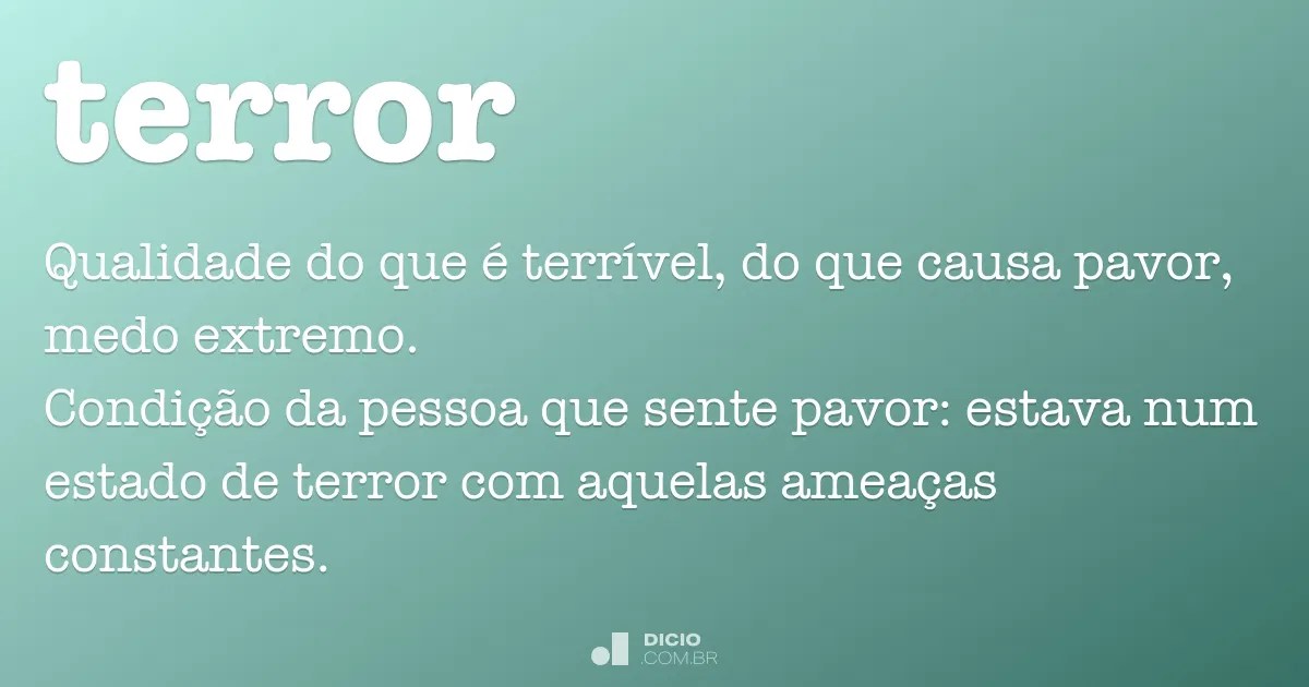 Terror Dicio, Dicionário Online de Português