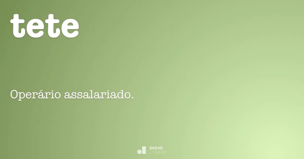 Tete Dicio, Dicionário Online de Português