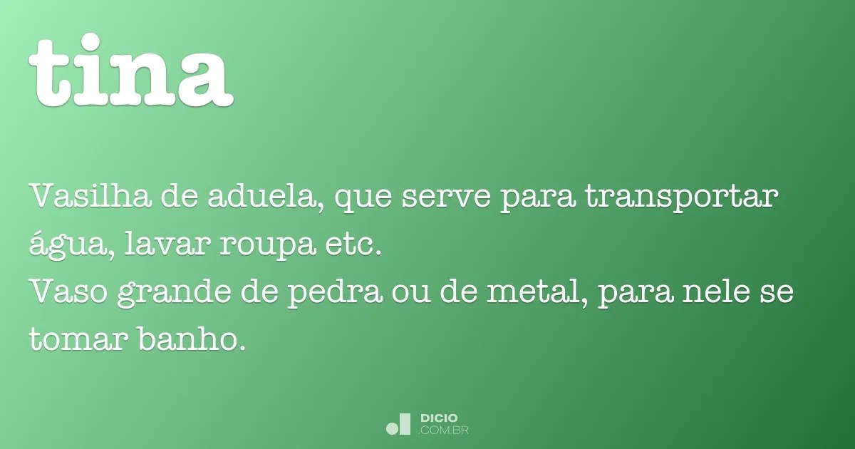 Tina Dicionário Online de Português