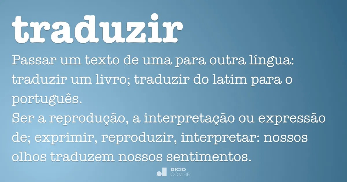 Traduzir Dicio, Dicionário Online de Português