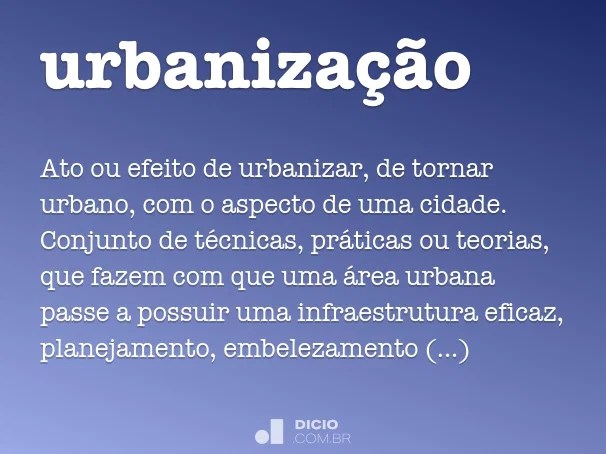 urbanização Significa O que