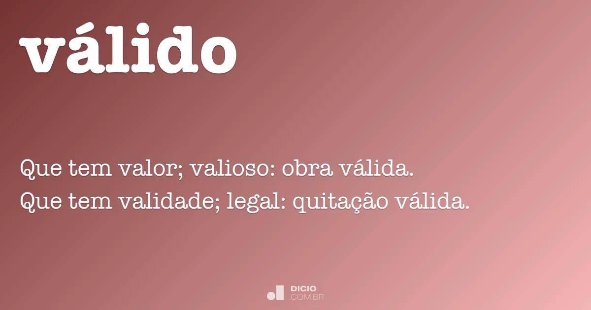 Válido Dicio, Dicionário Online de Português