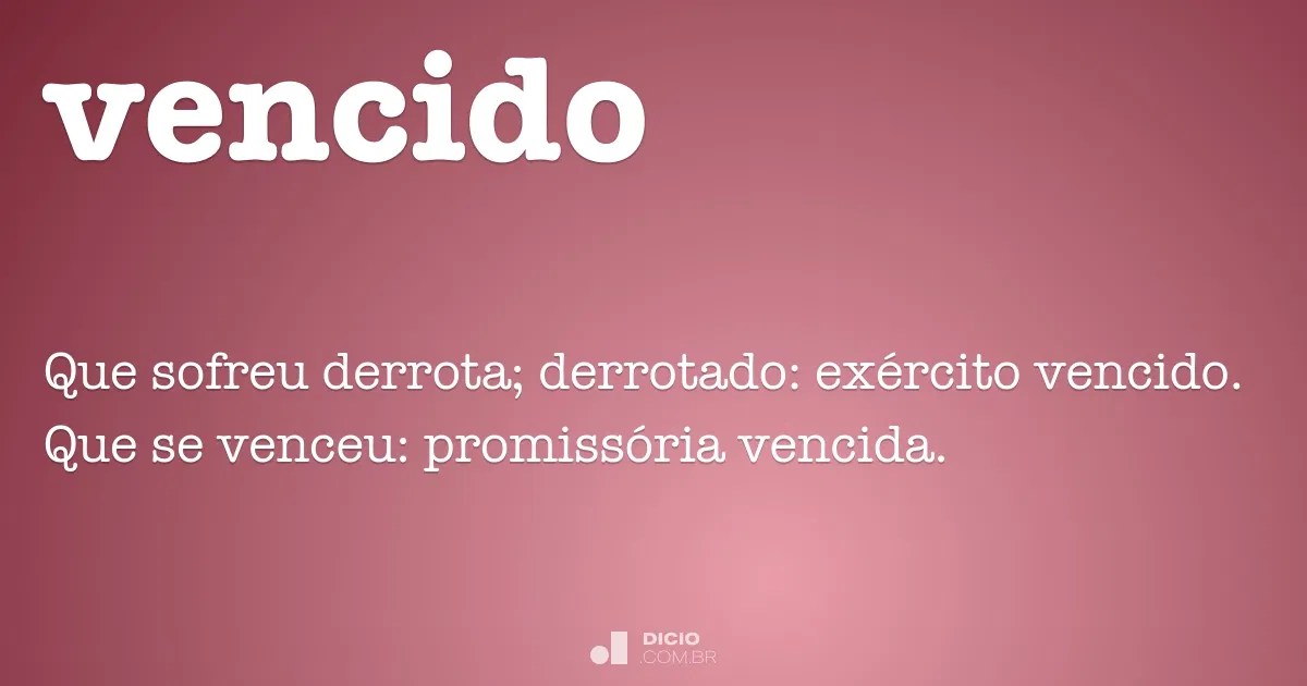 Vencido Dicionário Online de Português