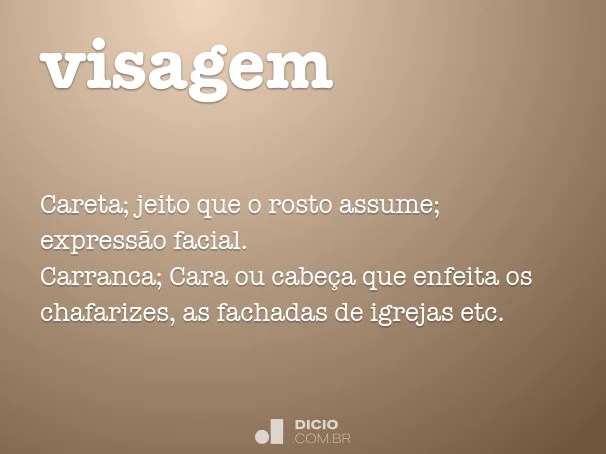Visagem Dicio, DicionÃ¡rio Online de PortuguÃªs