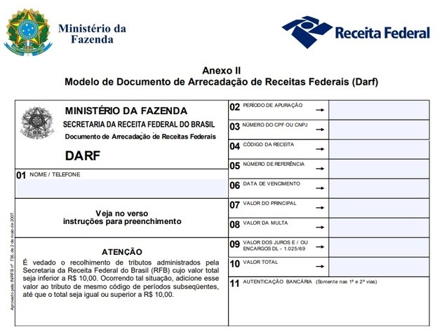O que é DARF? Quais são os tipos? Como preencher?