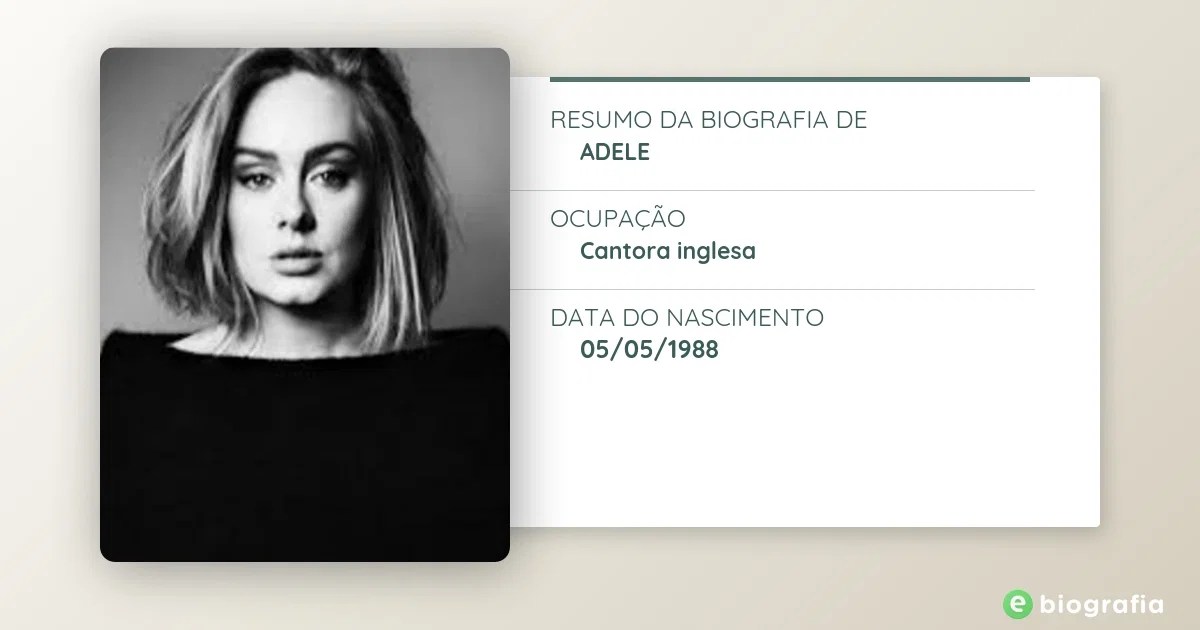 Biografia de Adele eBiografia