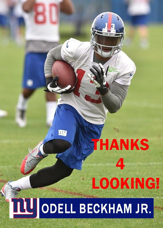 ODELL BECKHAM JR. 2014 NEW YORK GIANTS FOOTBALL CARD