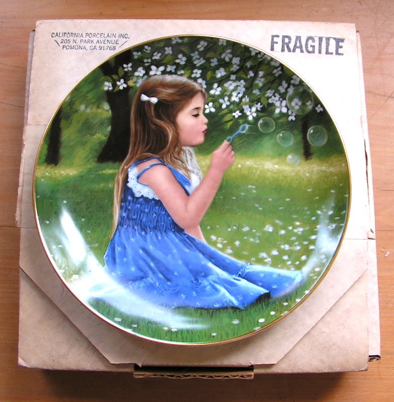 Vintage Collector Plate Making Magic Little Girls Robert Anderson
