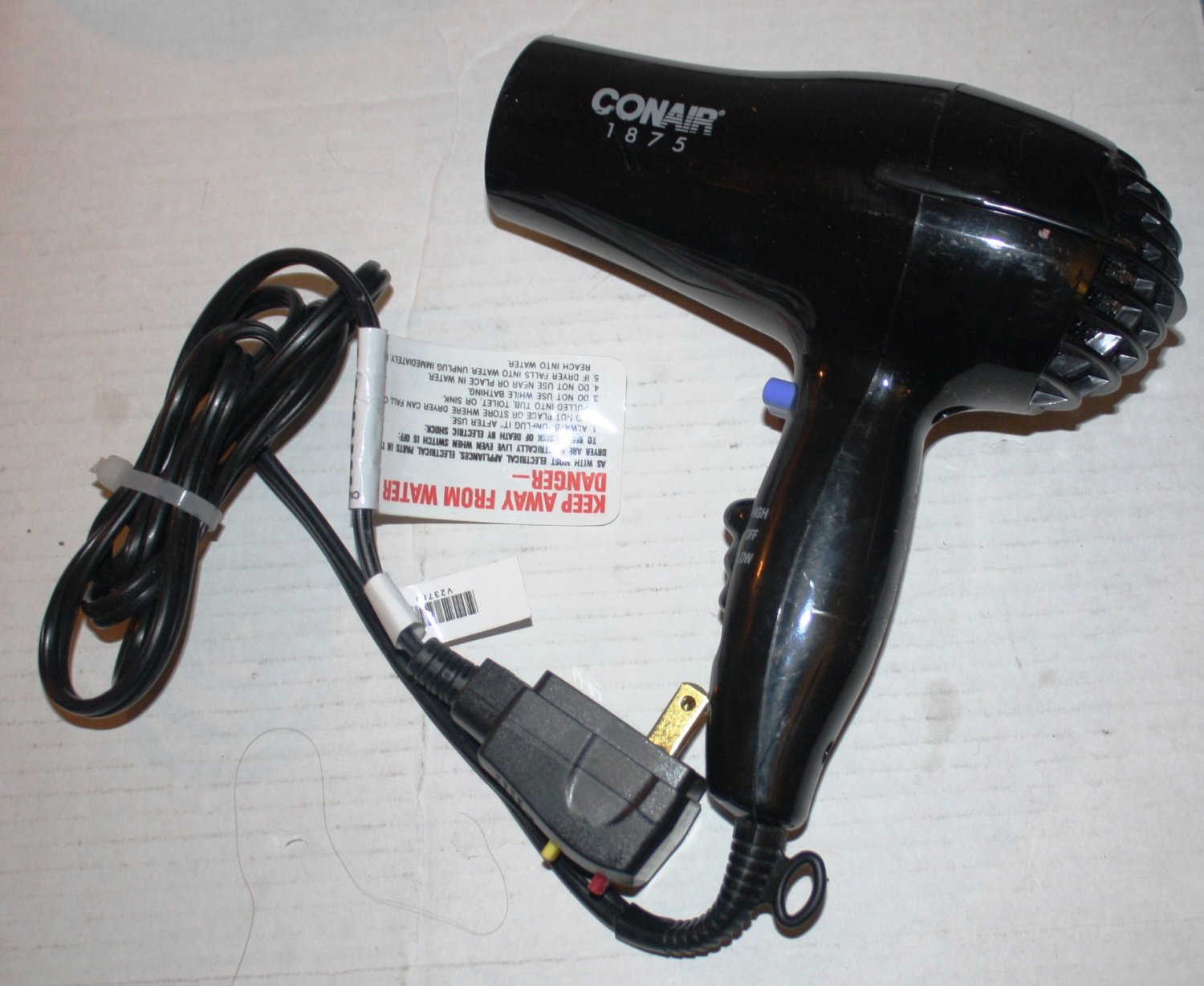 Conair 247BW Hairdryer, Handheld, Black, 1875 Watts