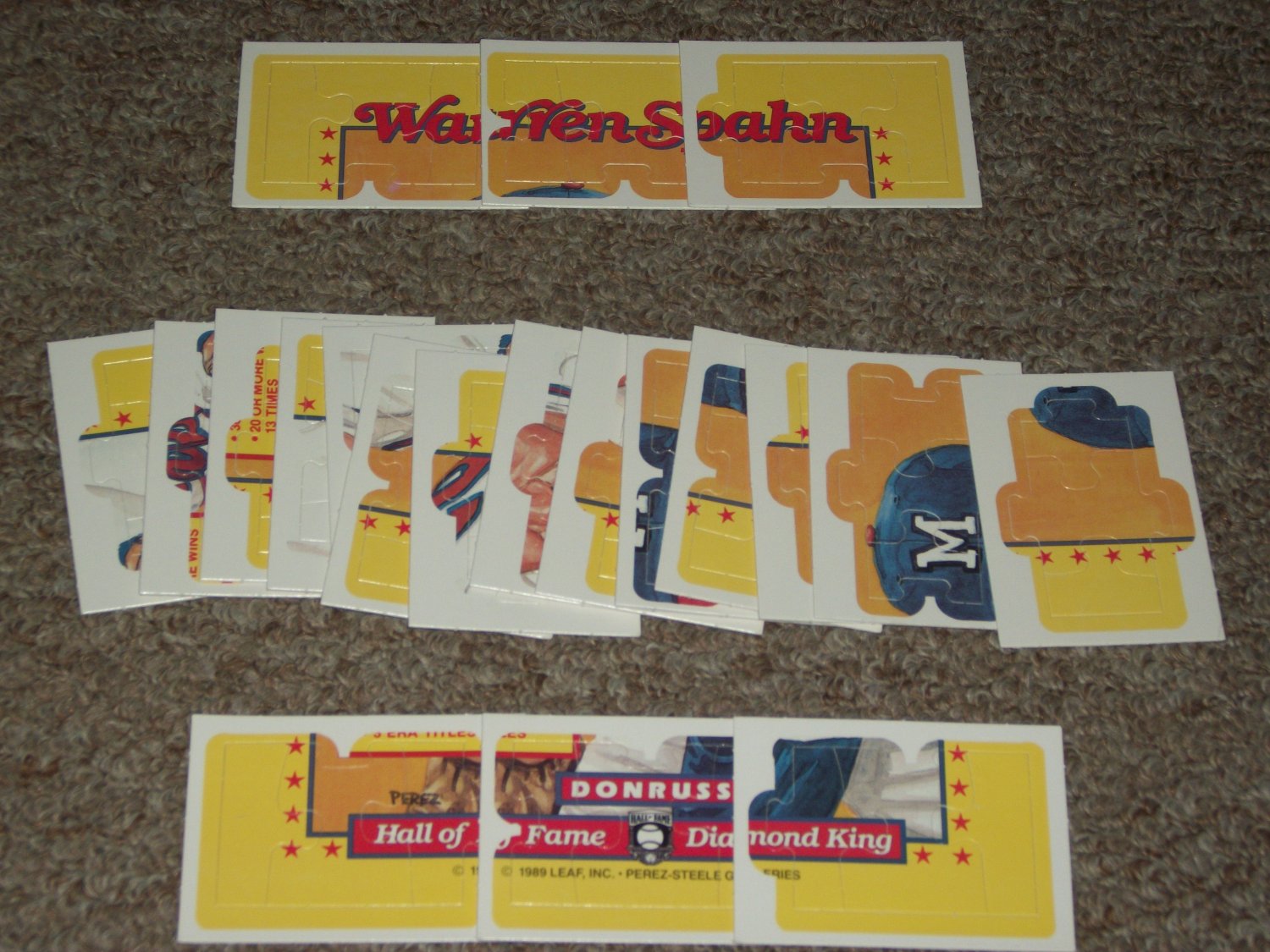 Rare Warren Spahn 1989 Donruss Diamond King Set