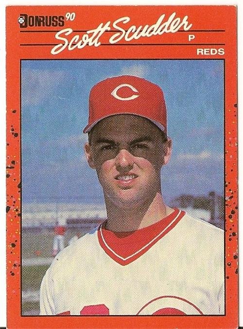 SCOTT SCUDDER "Cincinnati Reds" 1990 435 Donruss Baseball Card