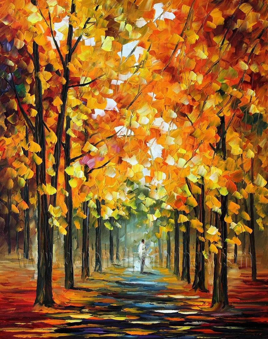 Modern impressionism palette knife oil painting on canvas