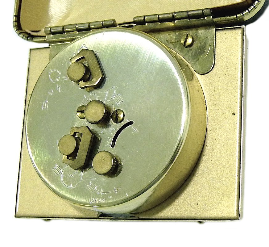 Vintage Elgin Travel Alarm Clock Mechanical Japan