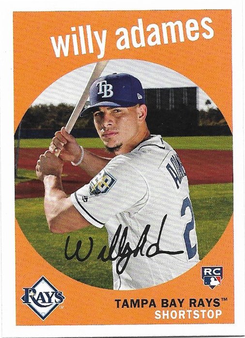 Willy Adames 2018 Topps Archives Rookie 95 Tampa Bay Rays Baseball Card