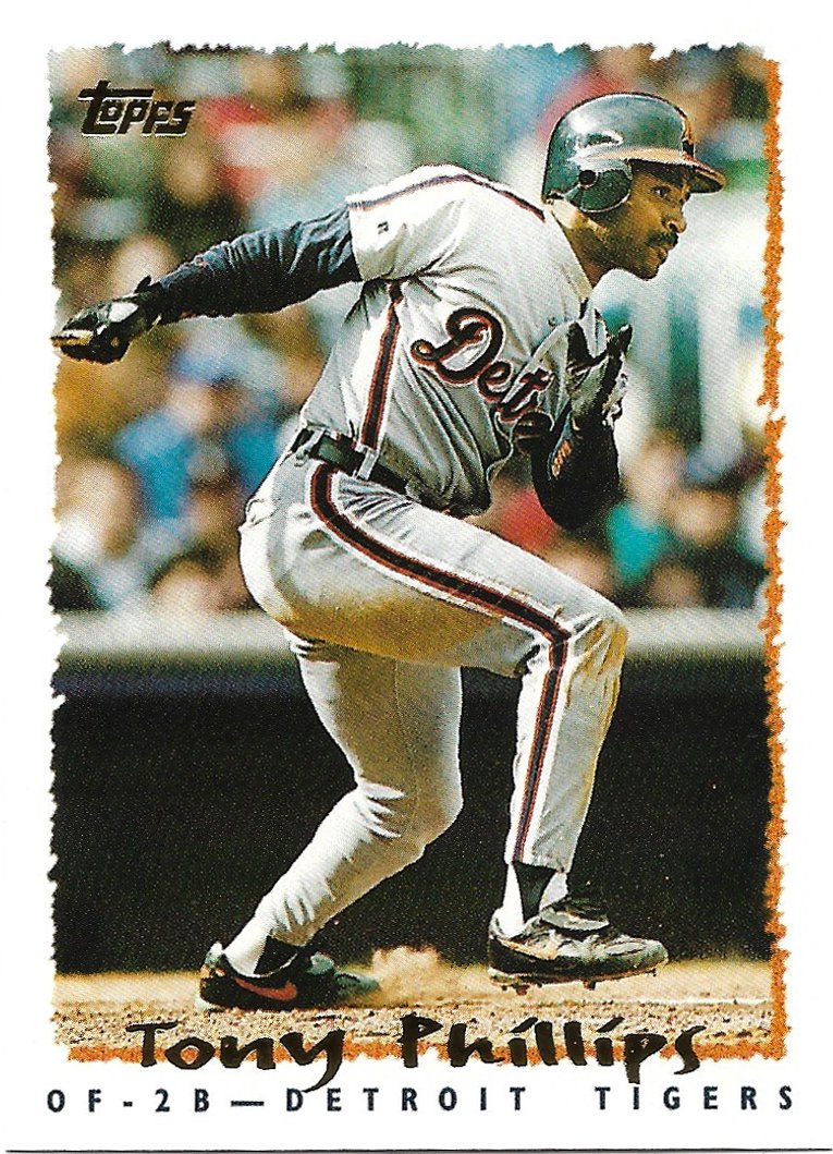 Tony Phillips 1995 Topps 541 Detroit Tigers Baseball Card