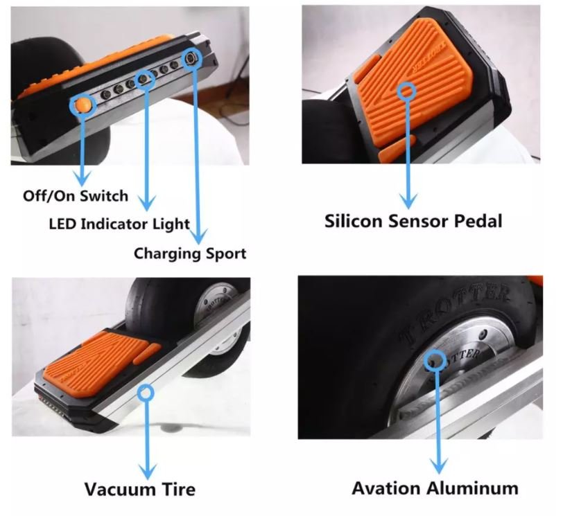NEW Trotter One Wheel Skateboard Electric OffRoad Surfboard Scooter
