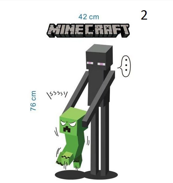 Wall paper Cartoon Minecraft Wall Stickers For Kids Room Decal Home