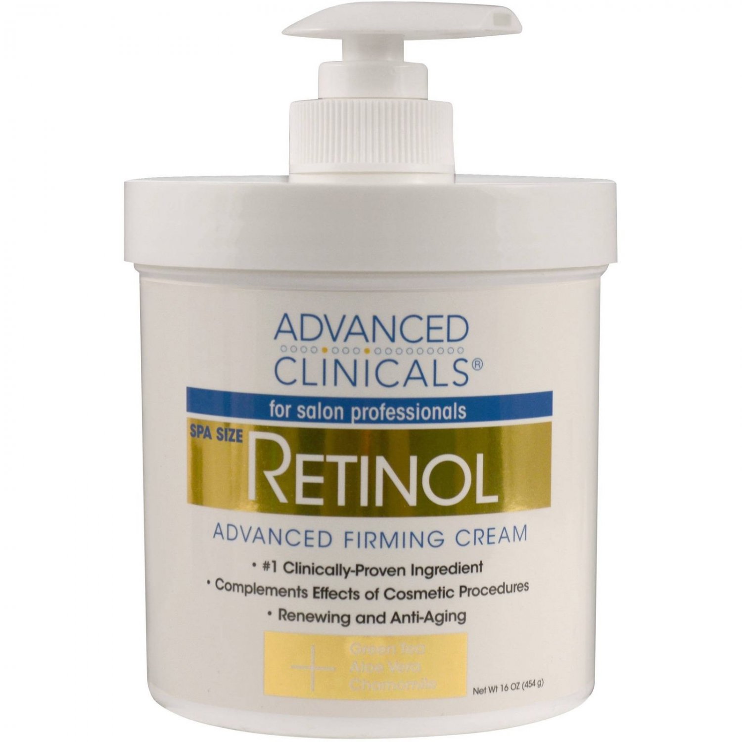 Advanced Clinicals Retinol Firming Cream 16 Oz