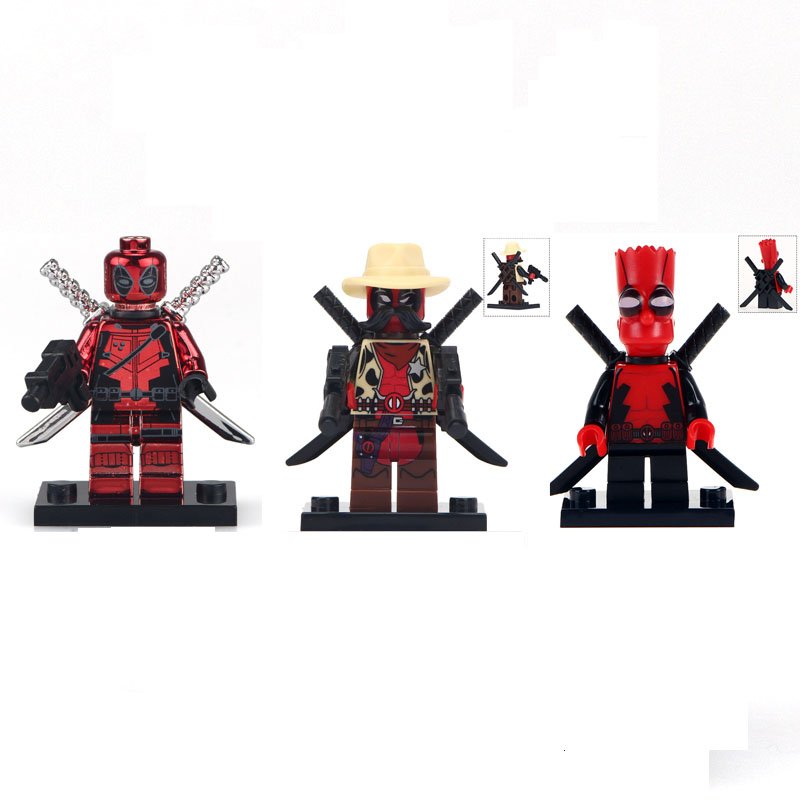 Custom Simpson Sheriff Chrome Deadpool Minifigures
