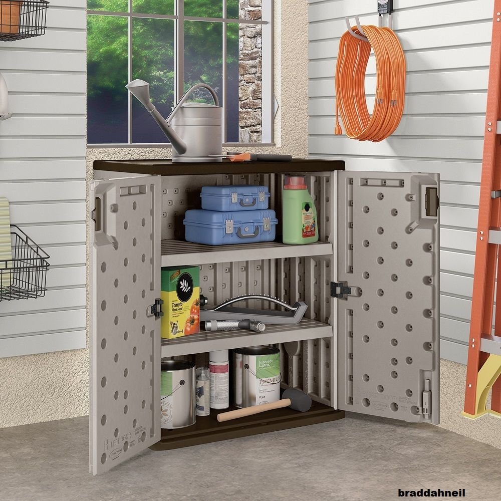Suncast Base Storage Utility Outdoor Shelf Yard Garden Patio