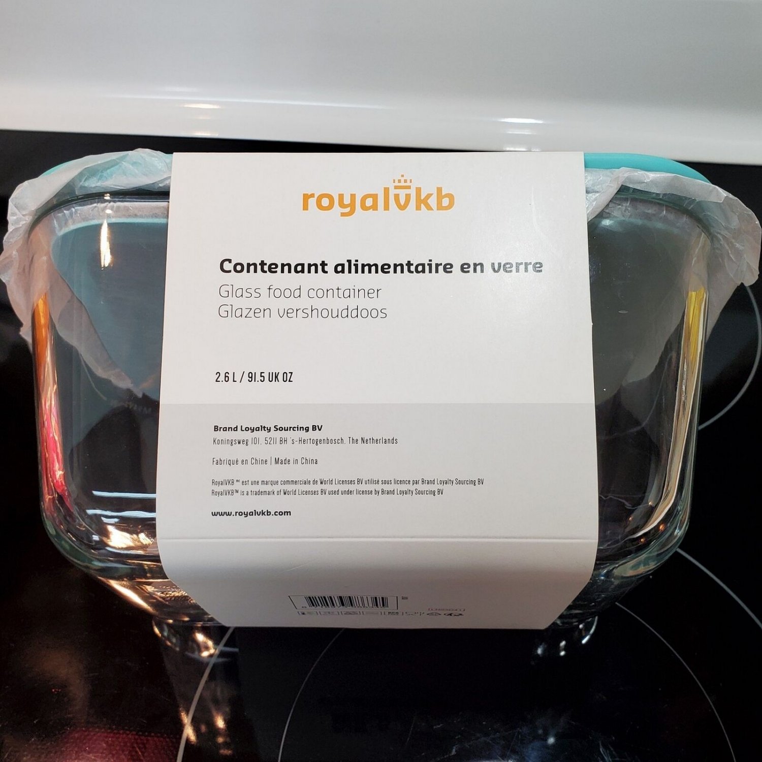 ROYALVKB Royal VKB 2.6 L 2.7 Qt Glass Food Storage Container Date Dial