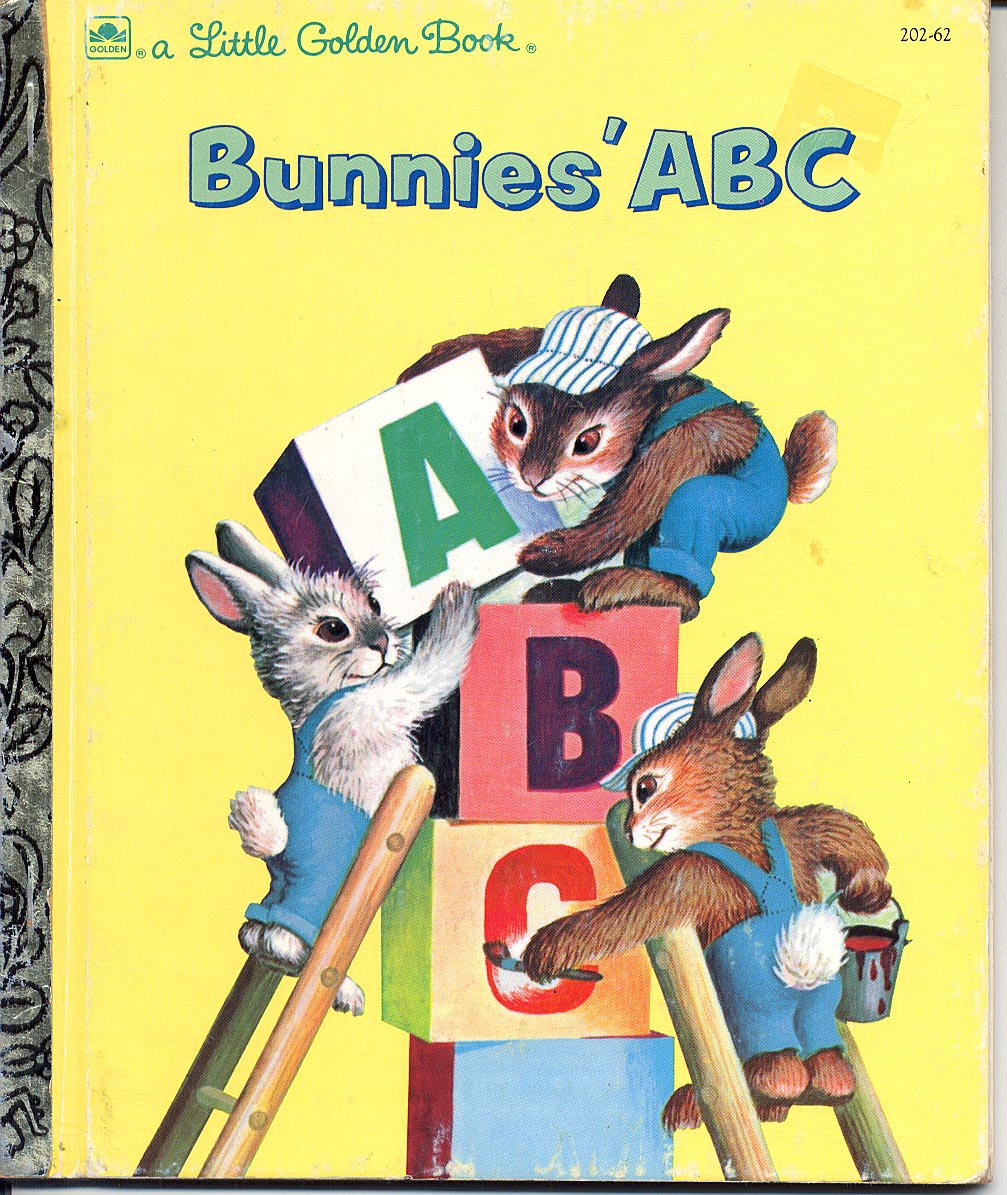 A LITTLE GOLDEN BOOK BUNNIES' ABC CHILDRENS HB BOOK 1985 VERY GOOD COND