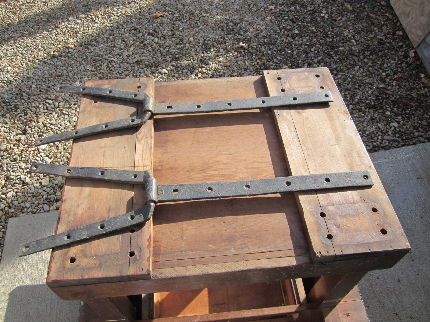 Vintage Wrought Iron Strap Hinges