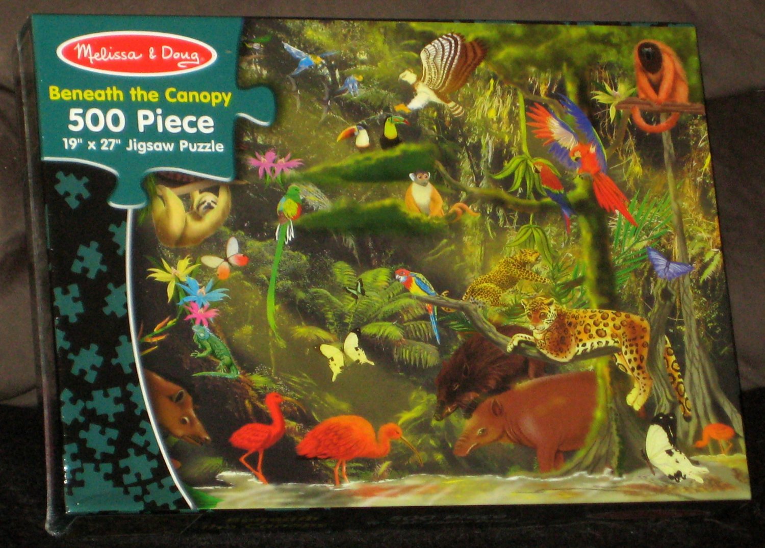 Melissa & Doug 1500 500 Piece Jigsaw Puzzle Lot Map of the World Beneath Canopy 3171 NEW SEALED