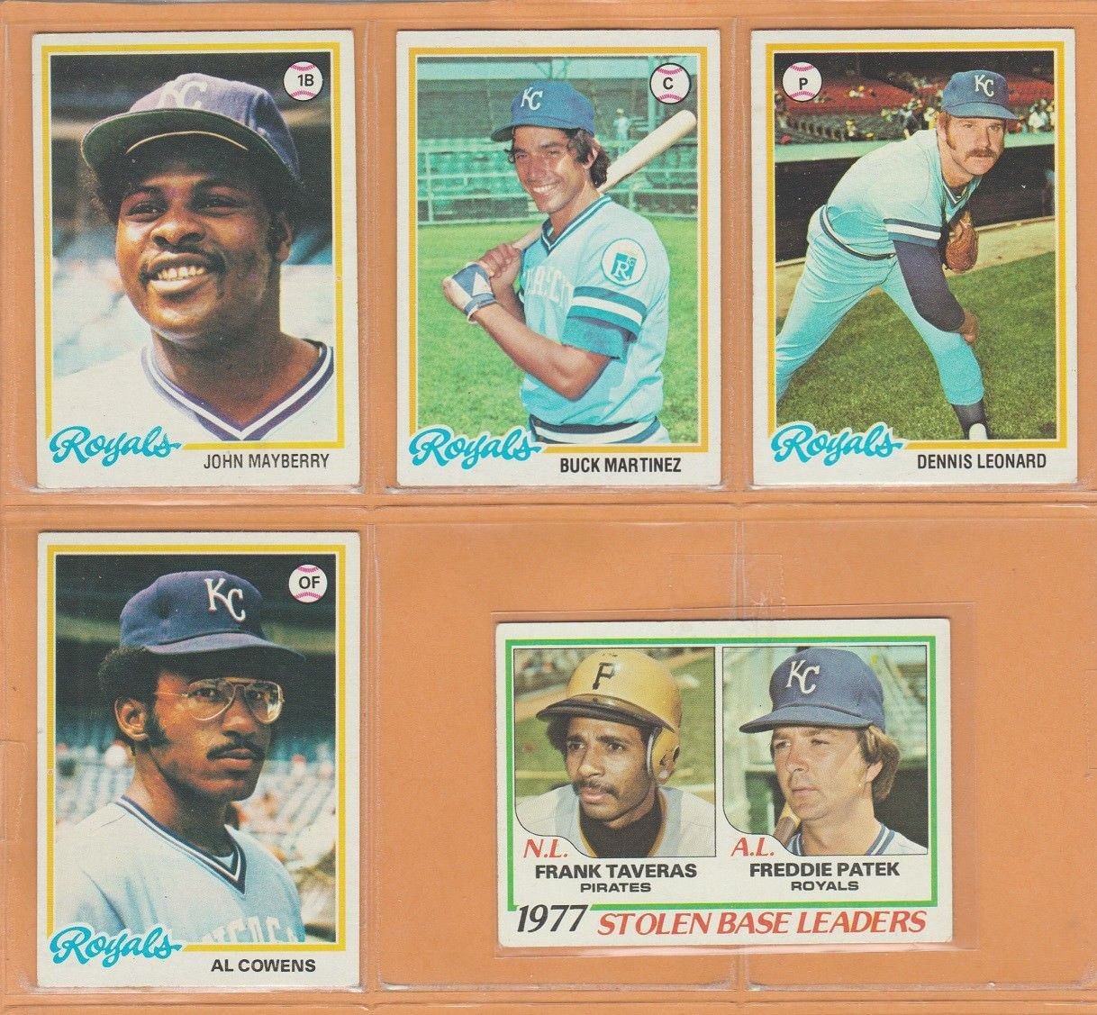 1978 Topps Kansas City Royals Team Lot 26 Brett Amos Otis Frank White Freddie Fred Patek