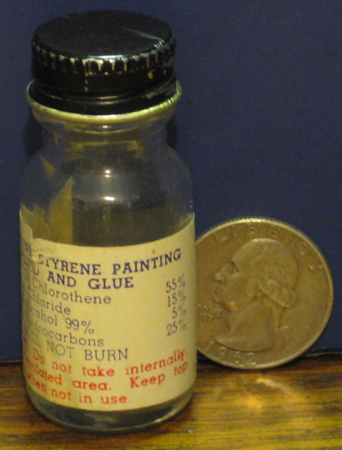 SOLD Bachmann Empty Styrene Painting and Glue Vial / Bottle 1950s