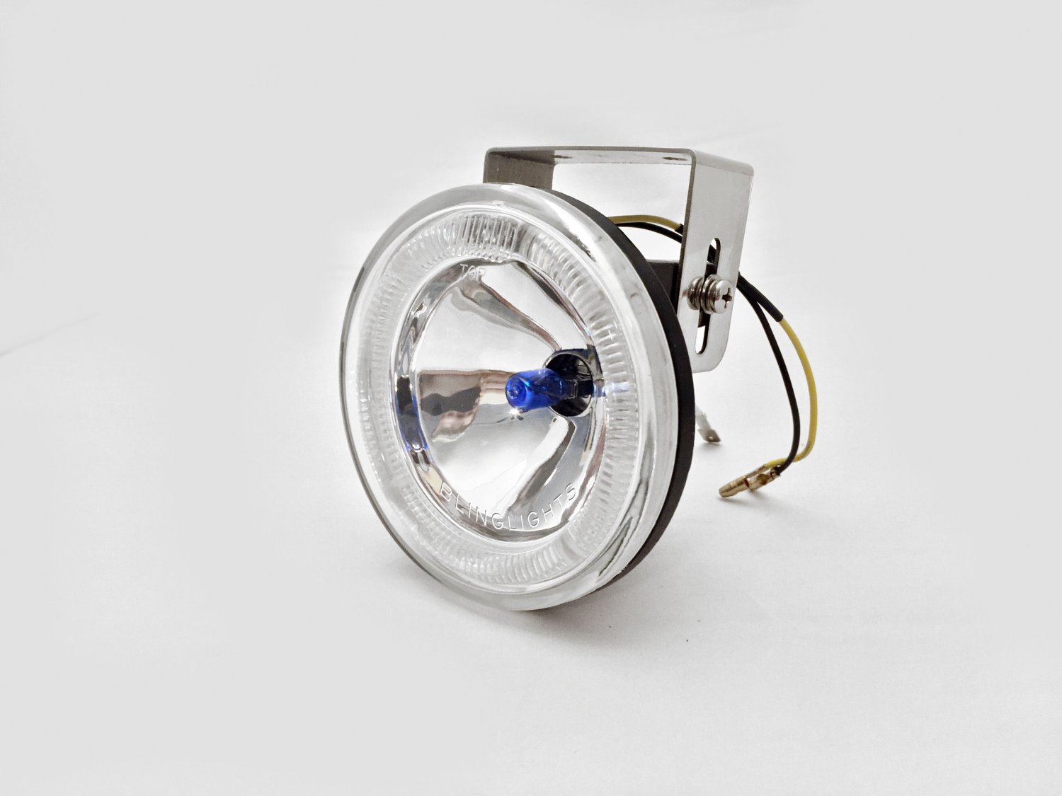 BlingLights BL5000K 4Inch Round Blue Halo Angel Eye Fog Driving Lamp Kit