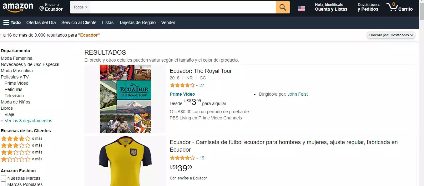 Comprar en Amazon desde Ecuador online 2023