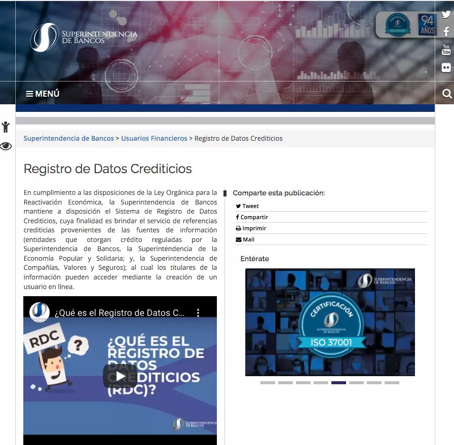 ¿Cómo saber si estoy en Central de Riesgo en Ecuador? 2024 ecu11