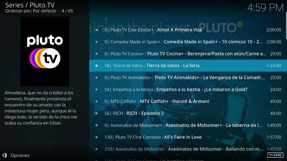Pluto TV en Kodi cómo ver canales gratis streaming 2024