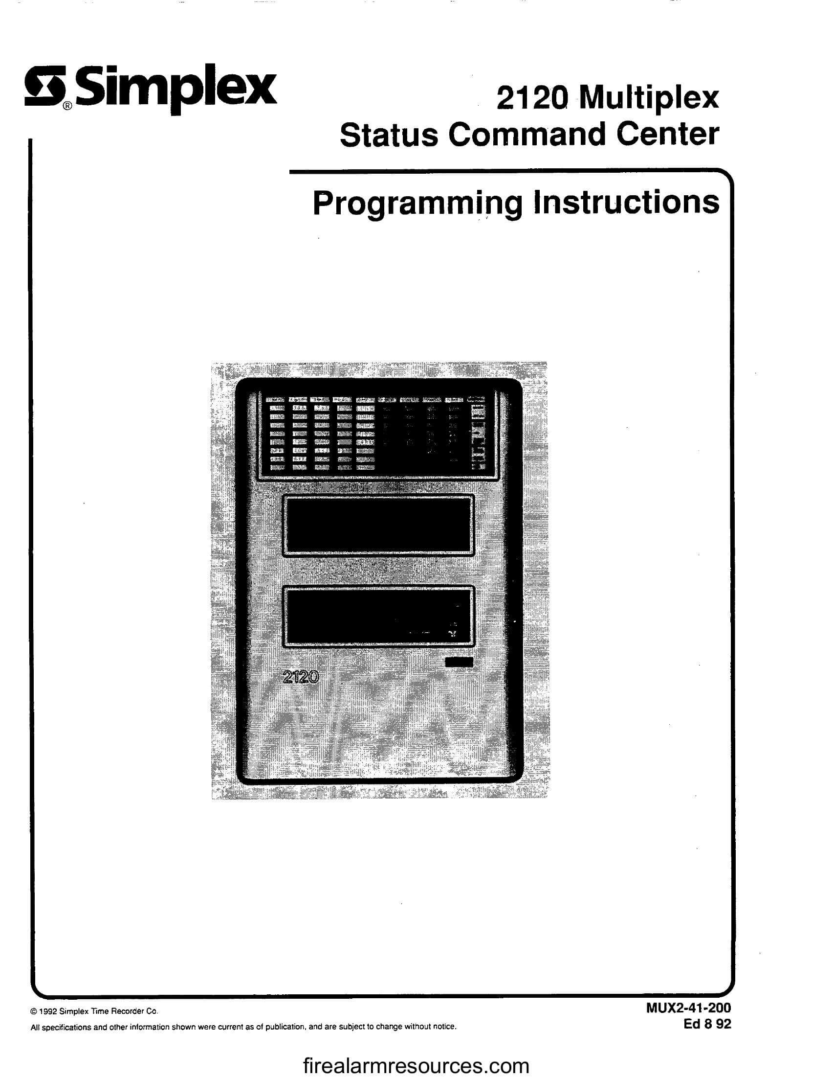 Simplex 4005 Programming Sheets | Download fire alarm documents