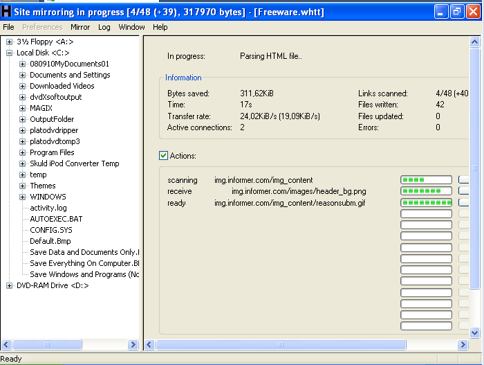 WinHTTrack site Copier latest version Get best Windows software