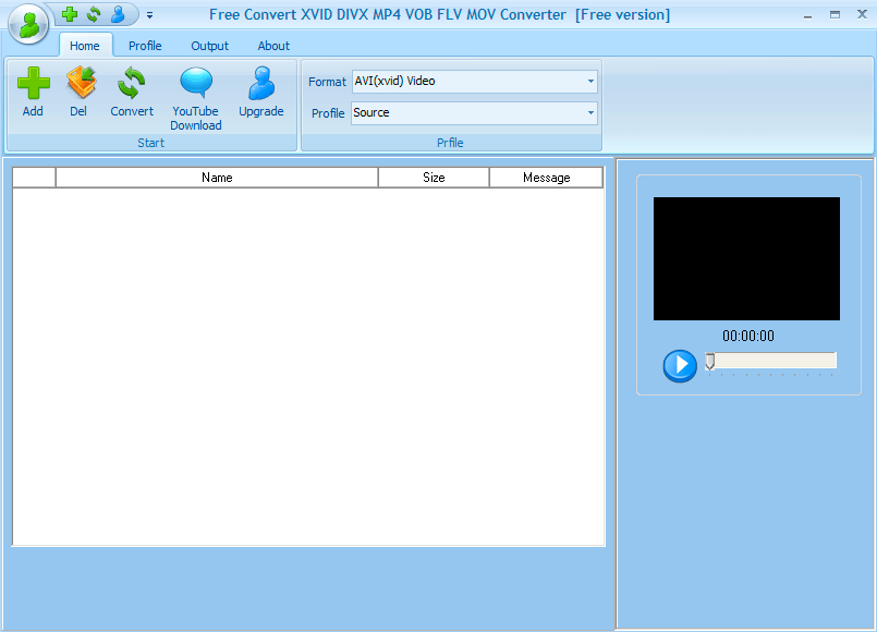 Free Convert XVID DIVX MP4 VOB FLV MOV Converter latest version Get