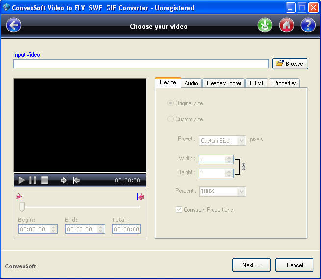 Convexsoft Video to FLV SWF GIF Converter download for