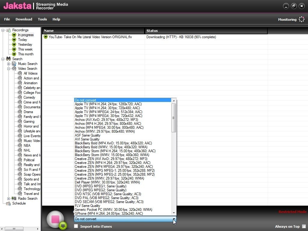 Jaksta Streaming Media Recorder download for free GetWinPCSoft