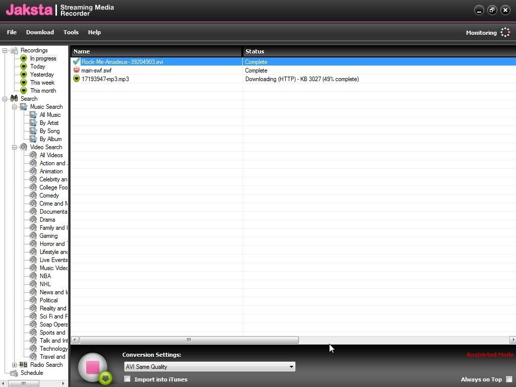 Jaksta Streaming Media Recorder download for free GetWinPCSoft