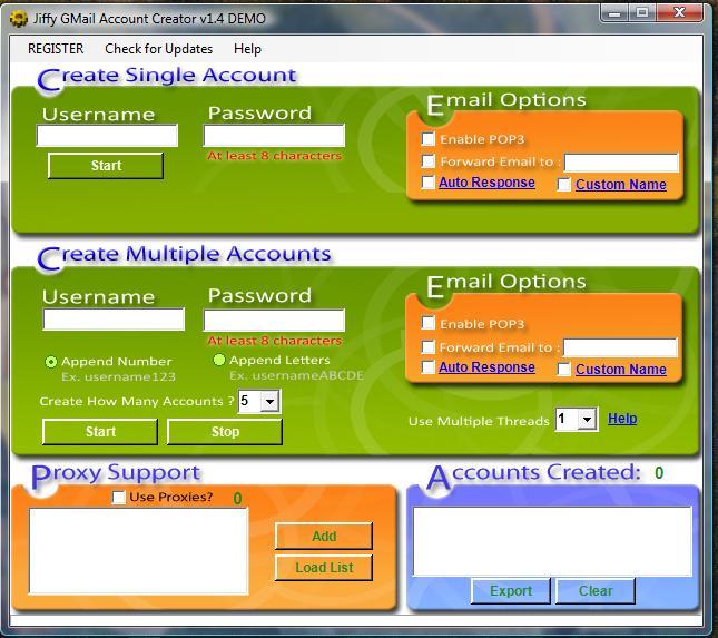 Jiffy Gmail Creator download for free GetWinPCSoft