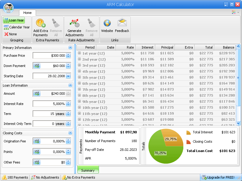 ARM Mortgage Calculator download for free GetWinPCSoft