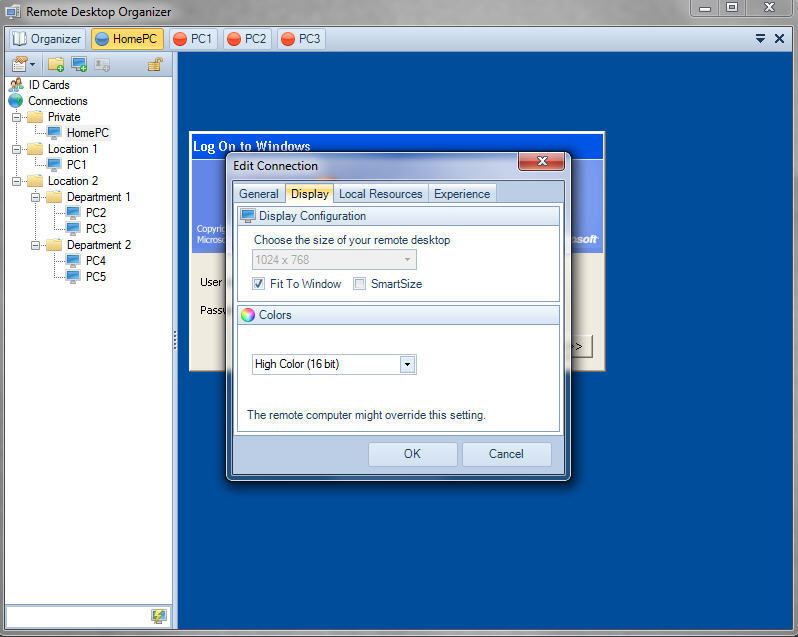 Remote Desktop Organizer download for free GetWinPCSoft