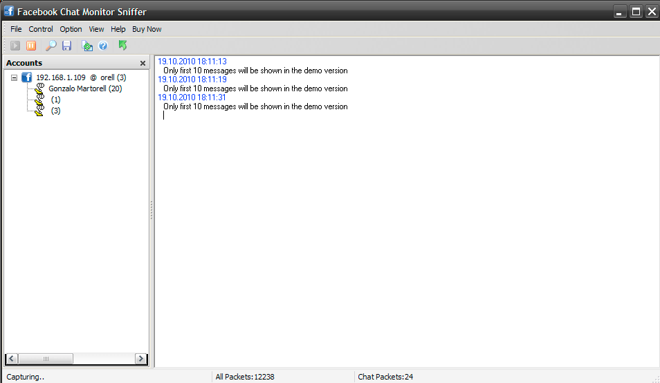 Facebook Chat Monitor Sniffer latest version Get best Windows software