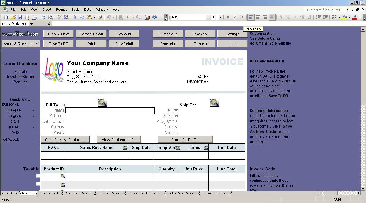 Excel Invoice Manager download for free GetWinPCSoft
