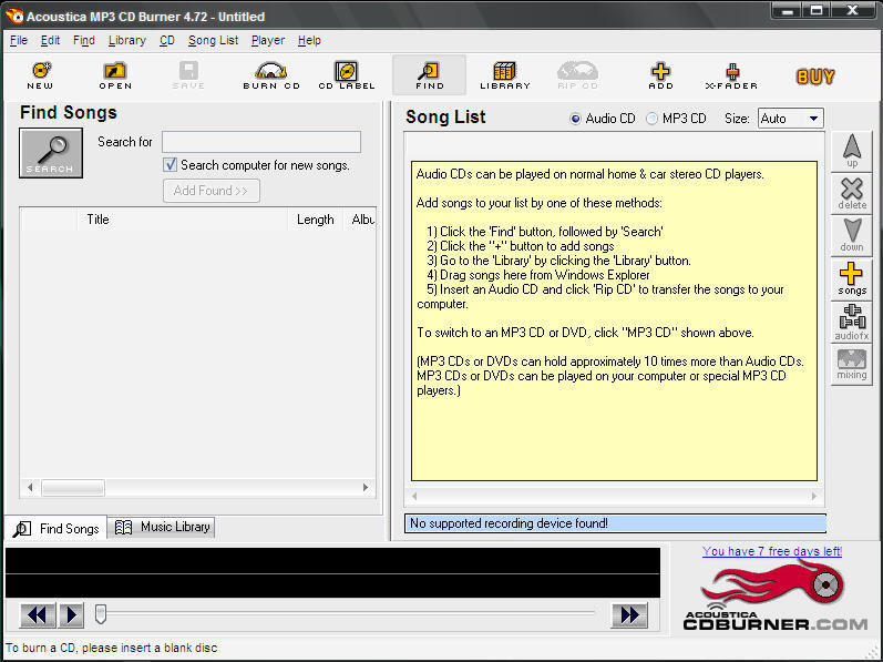 CD Burner download for free GetWinPCSoft