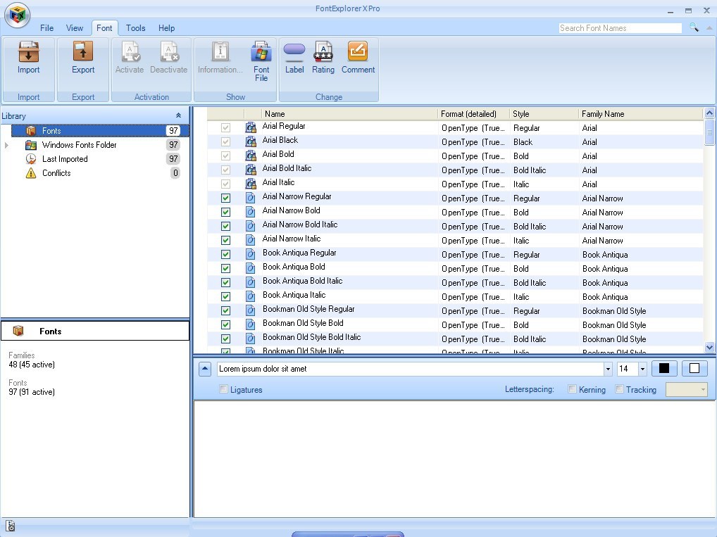 FontExplorer X Pro download for free GetWinPCSoft